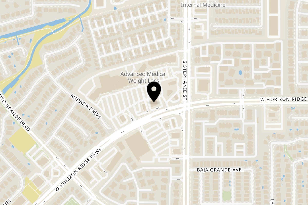 Map showing the location of Metro Pizza Green Valley on 1420 W Horizon Ridge Pkwy in Henderson